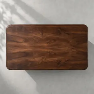 Elegant Round Wooden Table with Tempered Glass Top
